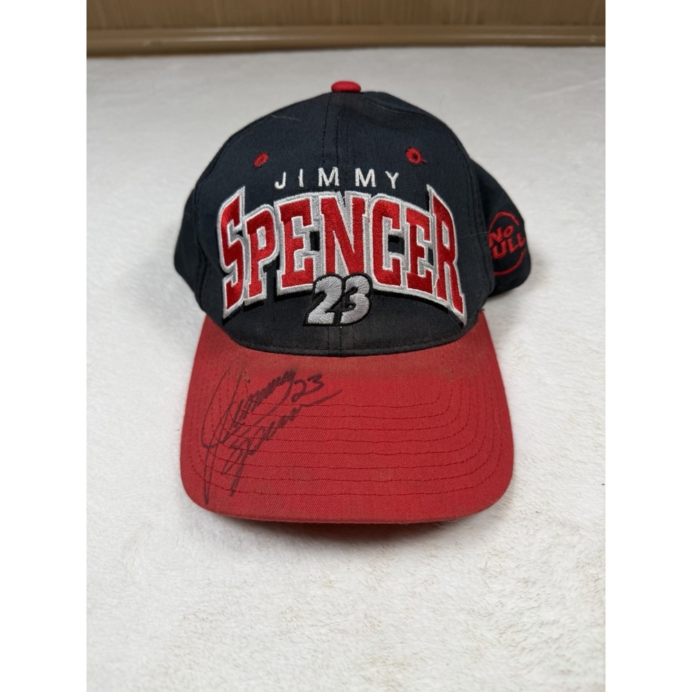Vintage Jimmy Spencer #23 Signed NASCAR No Bull Winston Cup Snapback Hat